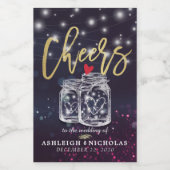 応援のシック結婚なメイソンのjar紫色のライト フードラベル (シングルラベル)