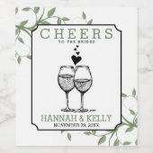 応援のブリドワインボトルラベル ワインラベル (シングルラベル)