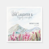 応援のラブマウン結婚テンの水色 スタンダードカクテルナプキン (正面)