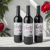 応援のワ結婚イングラスきらめくウッド ワインラベル