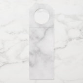 '応援の上品なエレガントスクリプト大理石結婚の ボトルネックタグ (裏面)