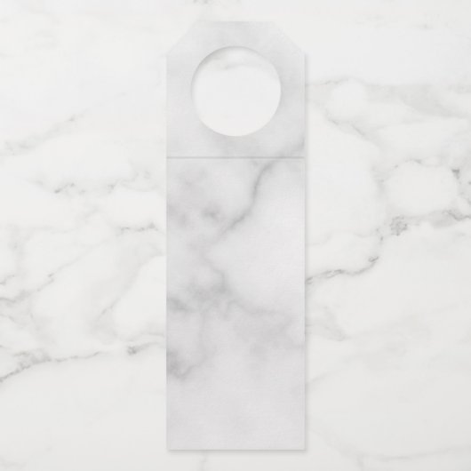 '応援の上品なエレガントスクリプト大理石結婚の ボトルネックタグ (裏面)