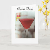 応援の双子への誕生日 カード (黄色い花)