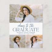 応援の大学院海軍3写真卒業パーティー インビテーションポストカード (正面)