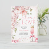 応援の愛するワイン試飲フローラブライダルシャワー 招待状 (スタンド正面)