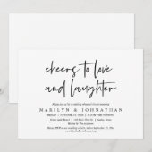 応援の愛と笑い、リハーサルディナー 招待状 (正面/裏面)