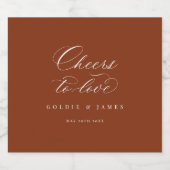 応援の愛のワ結婚インボトルラベルバーデコール スパークリングワインラベル (シングルラベル)