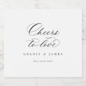 応援の愛のワ結婚インボトルラベルバーデコール スパークリングワインラベル (シングルラベル)