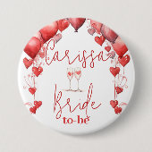応援の愛ブライダルシャワー花嫁になる 缶バッジ (正面)