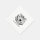 応援の新年お祝いデザイン スタンダードカクテルナプキン (角)