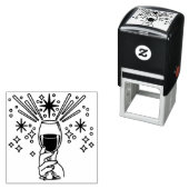 応援の新年お祝いデザイン セルフインキングスタンプ (インサイチュ)