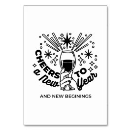 応援の新年お祝いデザイン テーブルナンバー