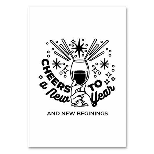 応援の新年お祝いデザイン テーブルナンバー (正面)