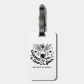 応援の新年お祝いデザイン ラゲッジタグ (裏面縦)