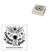 応援の新年お祝いデザイン ラバースタンプ (押印)