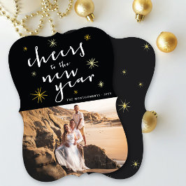 応援の新年のスターバストFireworksの写真 シーズンカード