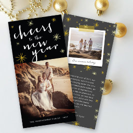 応援の新年のスターバストFireworksの写真 シーズンカード