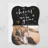 応援の新年のスターバストFireworksの写真 シーズンカード (正面)