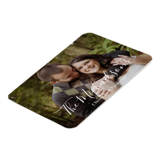 応援の新年の写真のホリデーマグネット マグネット (左側)