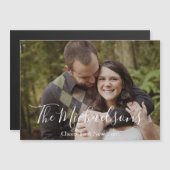 応援の新年の写真の休日のマグネットカード (正面/裏面)