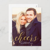 応援の新年の写真の休日 シーズンポストカード (正面/裏面)