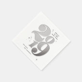 応援の新年の銀2019休日 スタンダードカクテルナプキン (角)