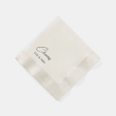 応援の新郎新婦にコーニングペーパーナプキン 縁ありカクテルナプキン (角)