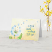 応援の気持ち カード (黄色い花)