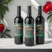 応援の熱帯結婚フローラ金ゴールドフレーム ワインラベル