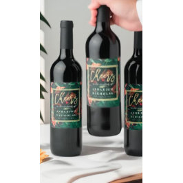 応援の熱帯結婚フローラ金ゴールドフレーム ワインラベル