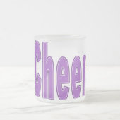 応援の紫色のマグ フロストグラスマグカップ (中央)