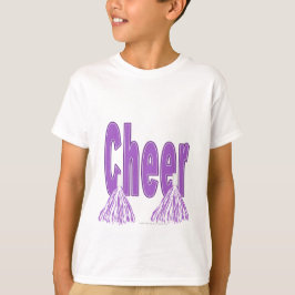 応援の紫色の子供のティー Tシャツ