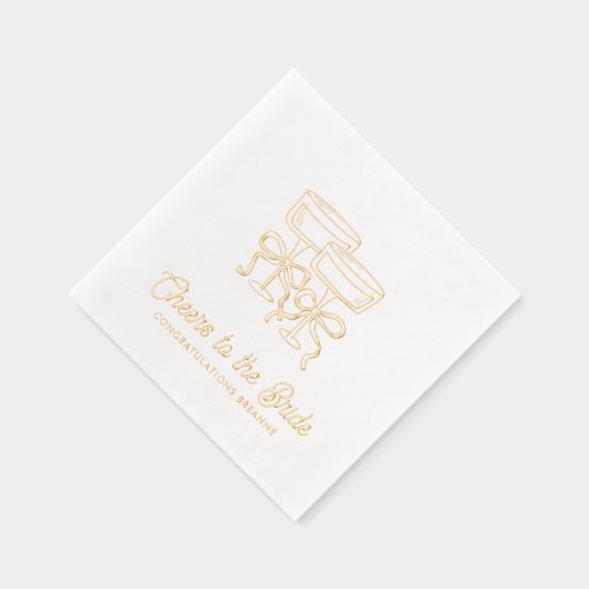 応援の花嫁コケットボウゴールドフォイルナプキンス 箔ナプキン (右)