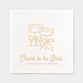 応援の花嫁コケットボウゴールドフォイルナプキンス 箔ナプキン (正面)