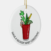 応援の血メアリークリスマスおもしろい セラミックオーナメント (右)