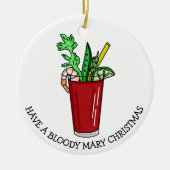 応援の血メアリークリスマスおもしろい セラミックオーナメント (正面)