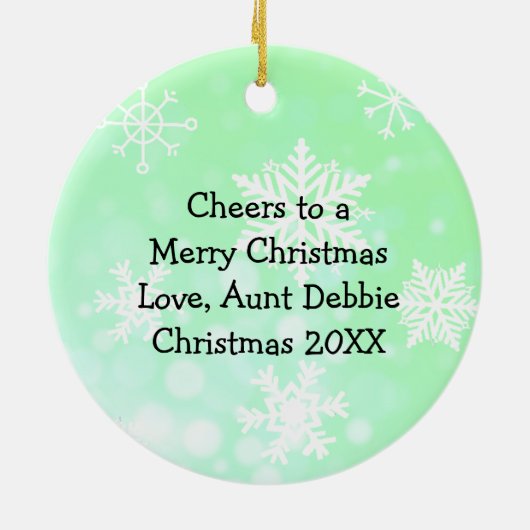 応援の血メアリークリスマスおもしろい セラミックオーナメント (裏面)