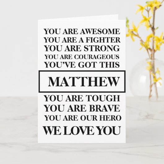 応援の言葉がすぐに届く 個性的なグリーティングカード カード (黄色い花)