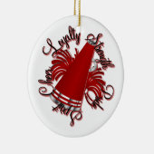 応援の赤く、銀製の質の写真のオーナメント セラミックオーナメント (右)