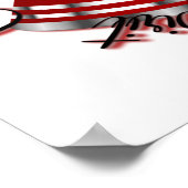 応援の赤と銀の性質 ポスター (角)