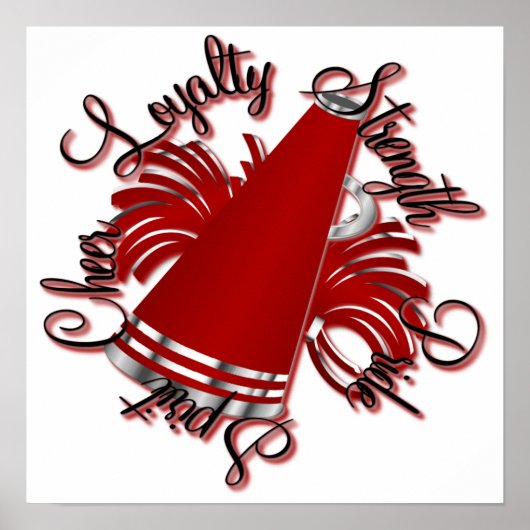 応援の赤と銀の性質 ポスター (正面)