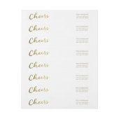 応援の金ゴールドの原稿 ラップアラウンドラベル (シート)