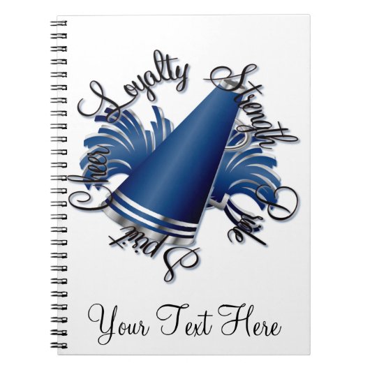 応援の青く、銀製の質 ノートブック (正面)