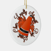 応援の黒いおよびオレンジカスタマイズ可能なオーナメント セラミックオーナメント (右)