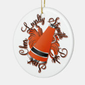 応援の黒いおよびオレンジカスタマイズ可能なオーナメント セラミックオーナメント (左)