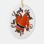 応援の黒いおよびオレンジ質の写真のオーナメント セラミックオーナメント (右)