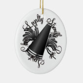 応援の黒および銀はオーナメント倍増味方しました セラミックオーナメント (右)