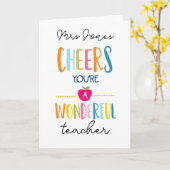 応援はあなたは素晴らしい先生だ カード (黄色い花)