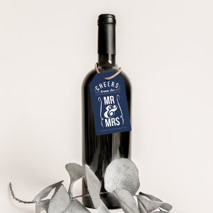 応援はミスター・アンド・ミセスの結婚ワイン酒好き ギフトタグ