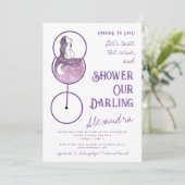 応援はワイン試飲バジェットブライダルシャワー 招待状 (スタンド正面)